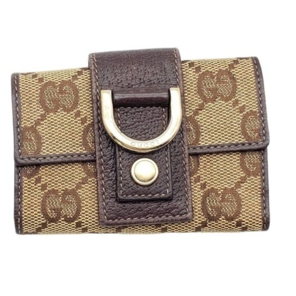 Gucci Canvas Leather Key Case - Picture 1 of 12
